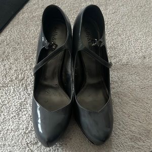 Kelly & Katie gray heels Maryjane style